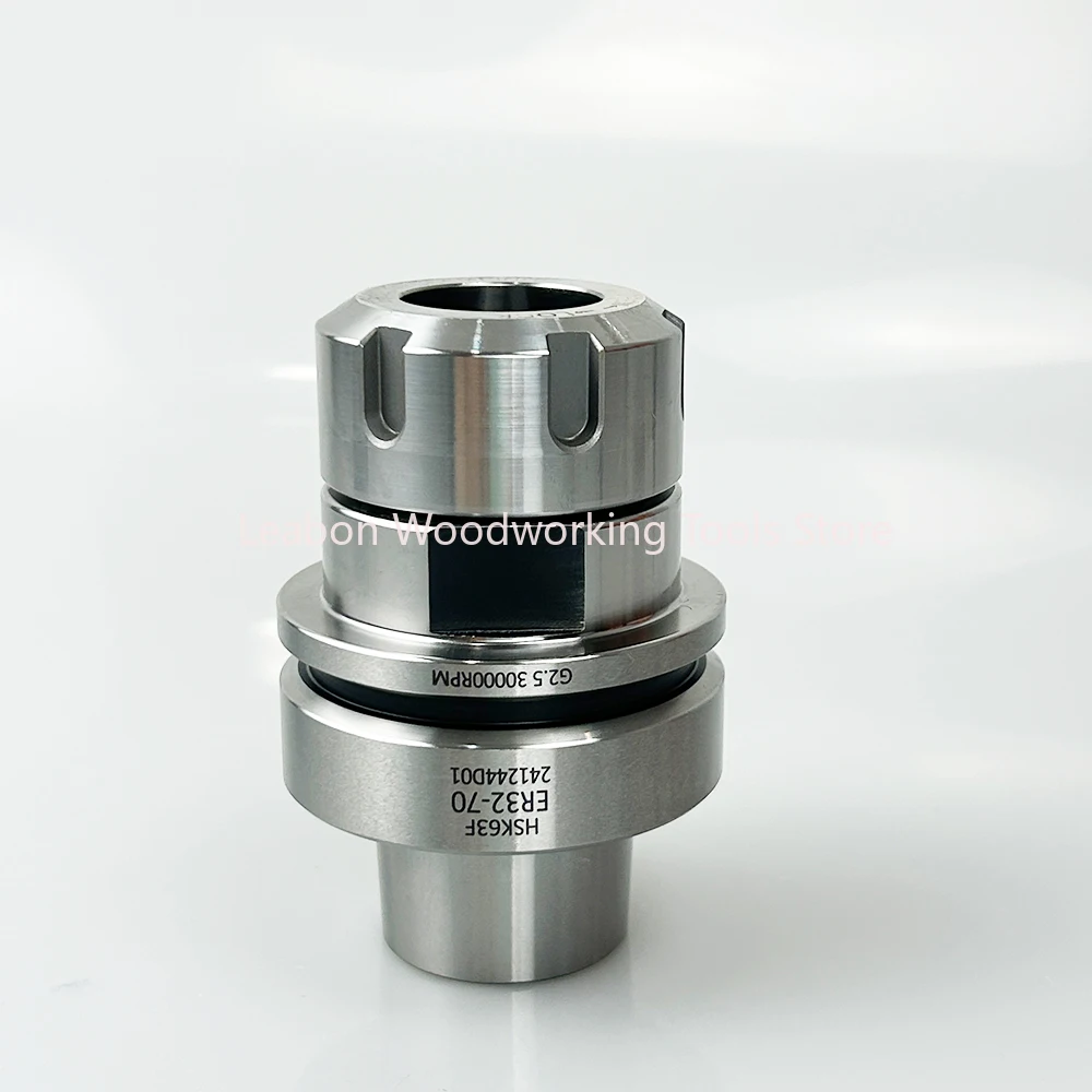 HSK63F ER32-70 CNC Tool Holder with High Speed 30000RPM, Precision Balanced G2.5, for Machining and Milling