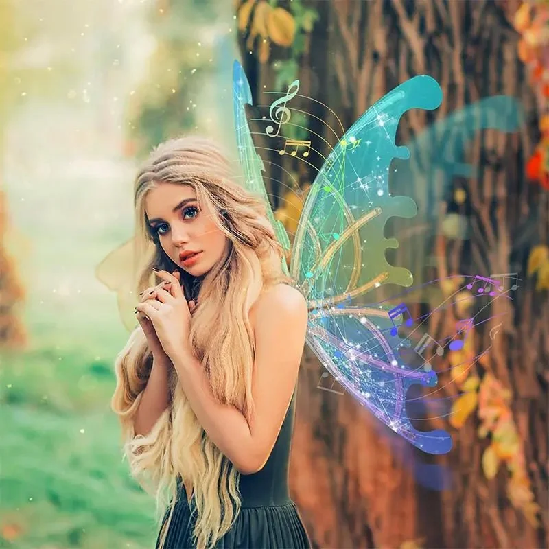 أجنحة قزم الكهربائية أجنحة الفراشة الفتيات عيد الميلاد حفلة عيد الميلاد زي الأميرة تأثيري فستان هدية لعبة للأطفال