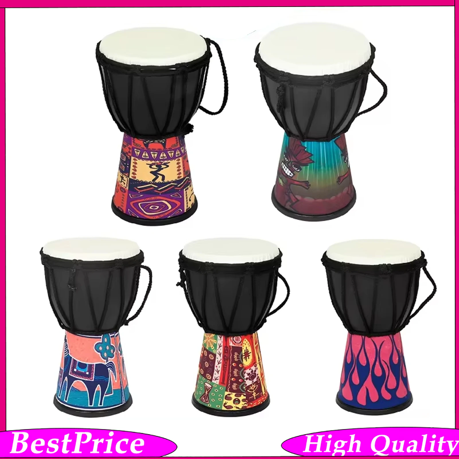 Djembe Hand Drum - 4 inç Afrika Davulu ABS Davul