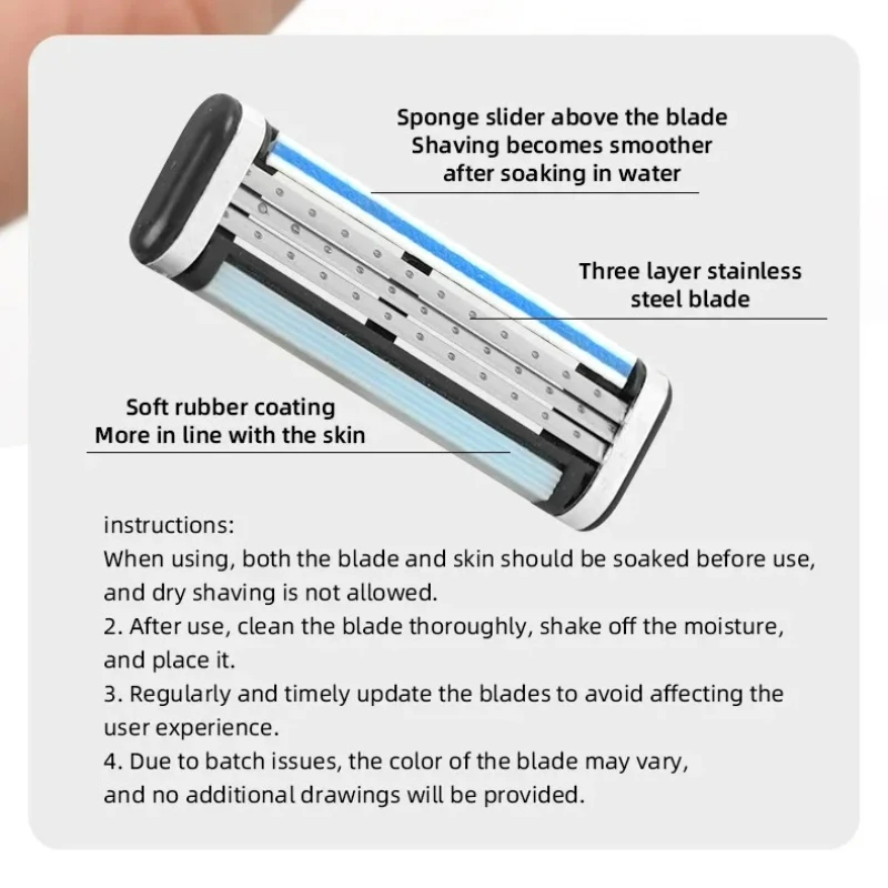 Portable Head Shaver Sports Car Headblade with Blades Fast Smooth Shaving Face Beard Easy to Use Manual Shaver for Men's Razor