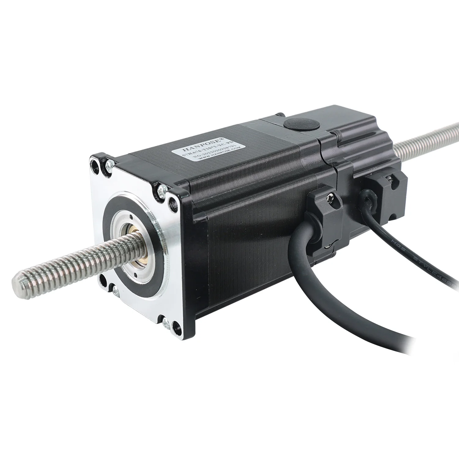 HANPOSE  NEMA23 Screw motor 2.8A 189N.CM 57HA76-T10*2-YC-PD 300MM straight through with permanent magnet brake stepper motor