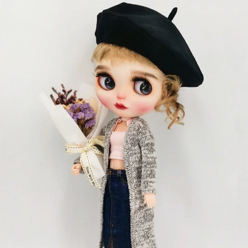 Blythe Doll Hat Beret for Doll Cap OB24 Azone Winter Clothes Toys Accessories