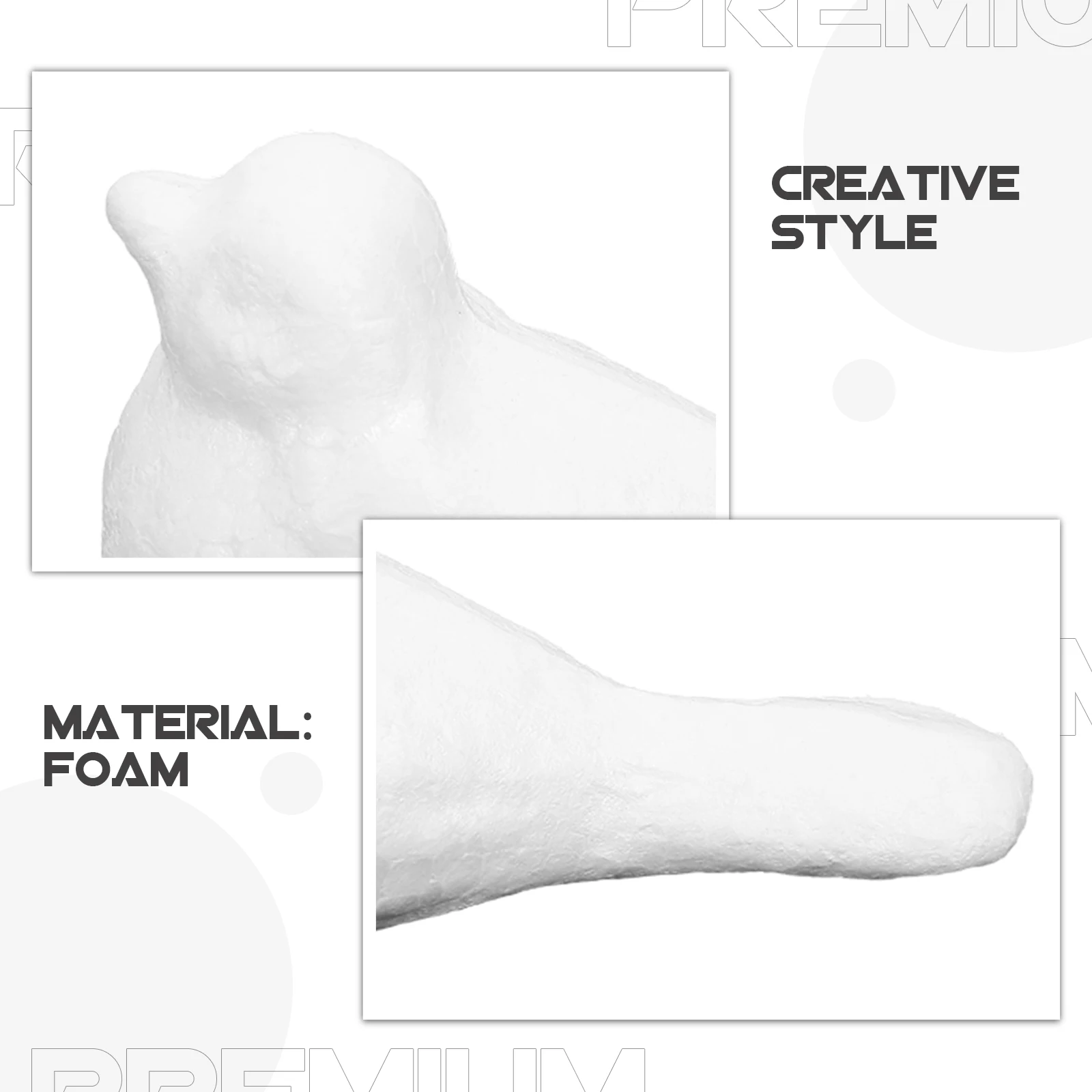 12 قطعة من طيور الرغوة غير المكتملة، لوحة يدوية للطيور، ديكور حرفي لعيد الفصح وعيد الميلاد والهالوين وحفلات الطيور الرغوية #6