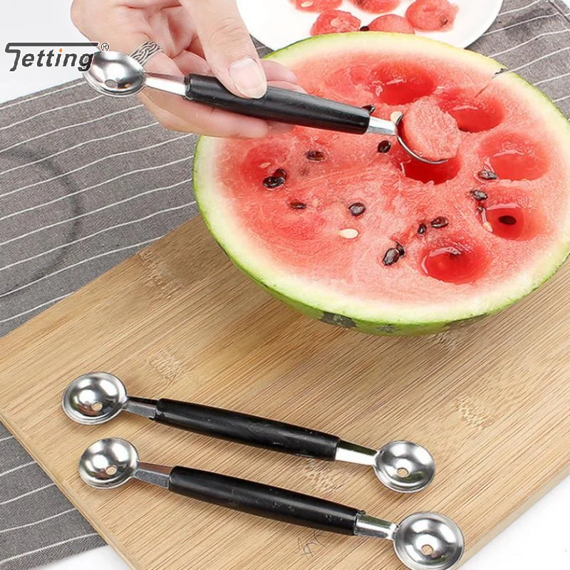 Stainless Steel Double Ended Headed Fruit Icecream Ball Spoon Diameter Melon Baller Fruit Vegetable Tools