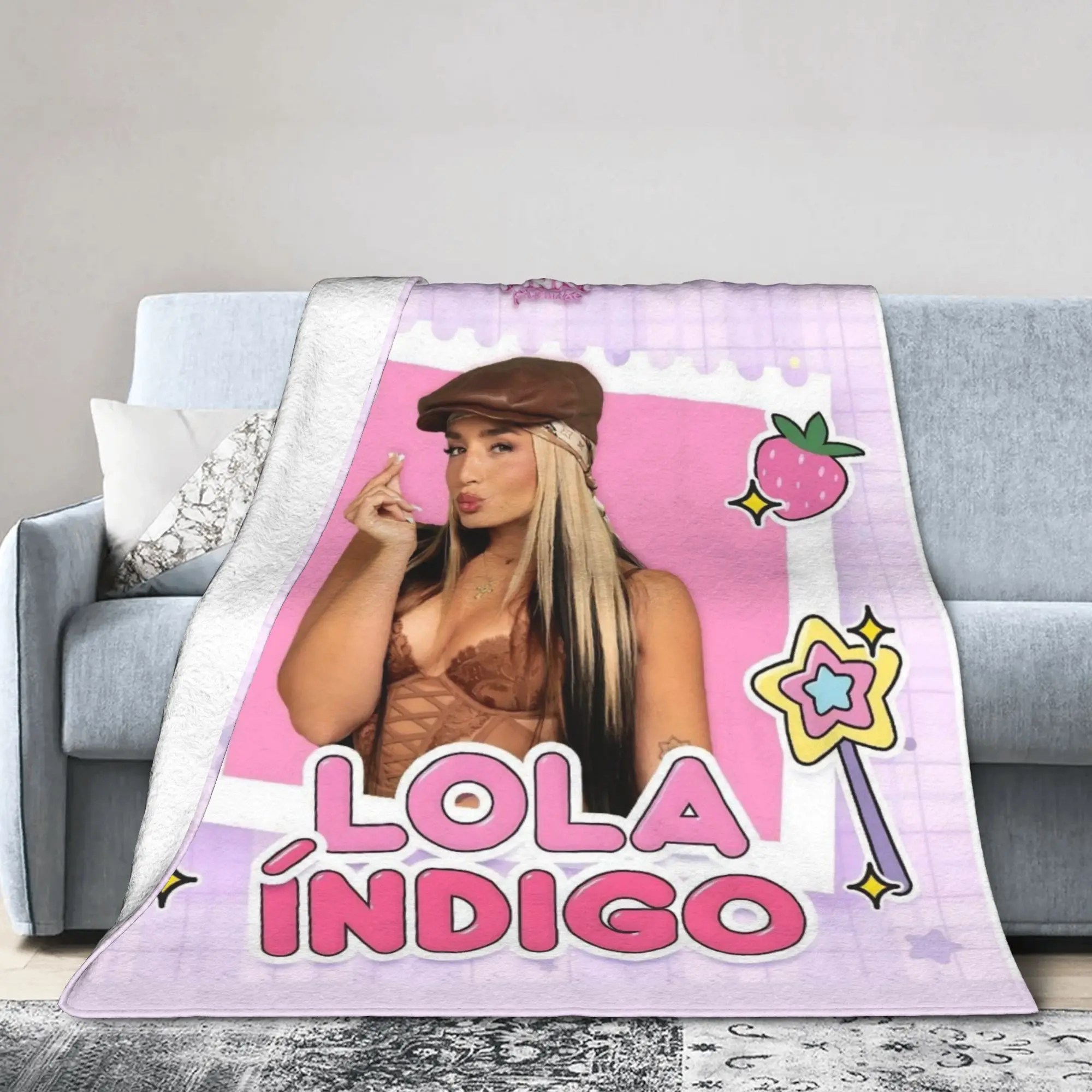 

L-Lolas I-Indigos Одеяла для испанской певицы Супер мягкое фланелевое одеяло Удобный коврик