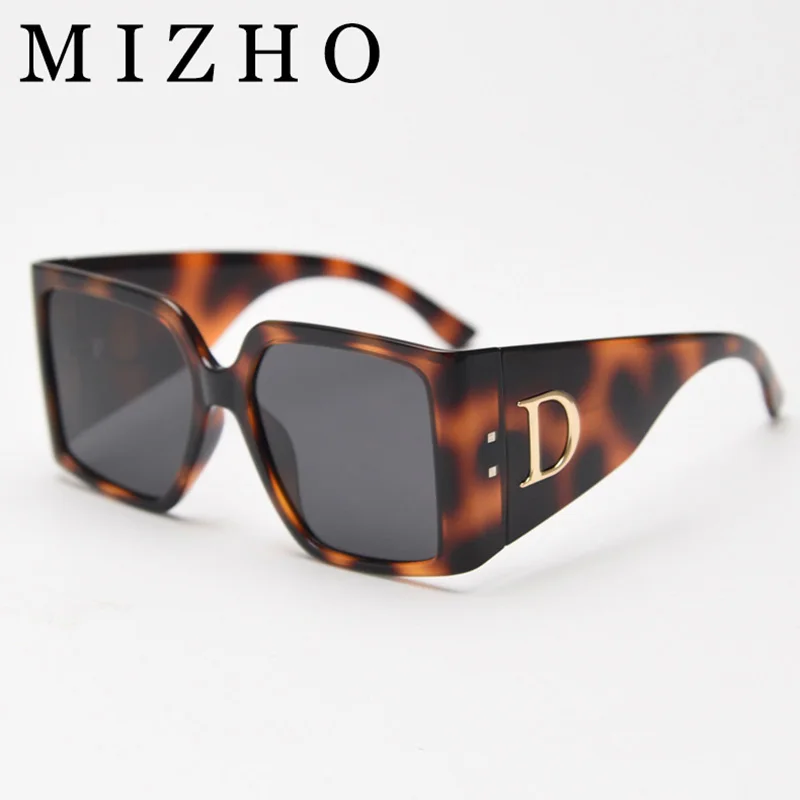 

MIZHO Superstar Plastic Square Polarized Sunglasses Women Brand Designer Vintage Fashion Transparent Original Case