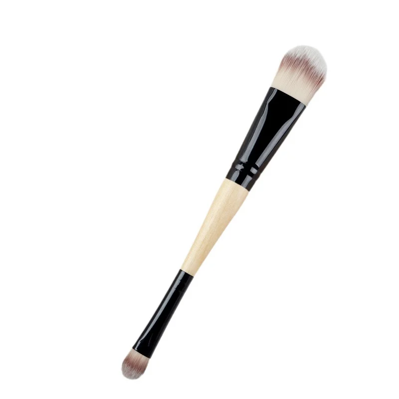 Lidschatten- und Foundation-Pinsel mit doppeltem Verwendungszweck, einzelner Make-up-Pinsel, Faser, weiche Borsten, Nasenschatten, Foundation-Pinsel, Concealer