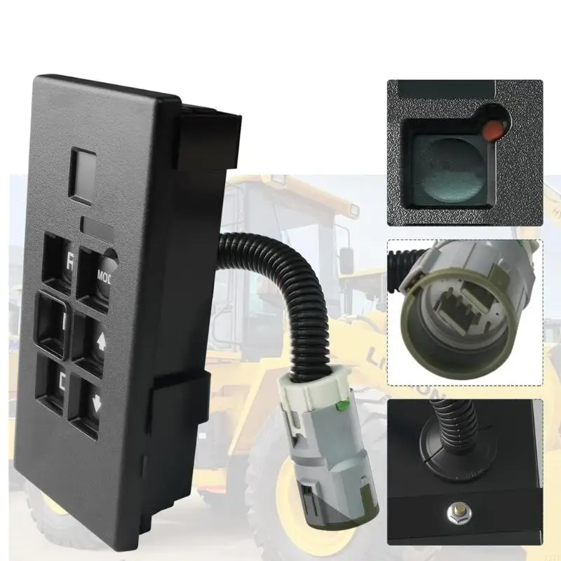 Transmission Shifting Pad Selector with Push Button R N D Mode Controls Black Plastic Shifting Panel for Allison WTEC-3 X37F