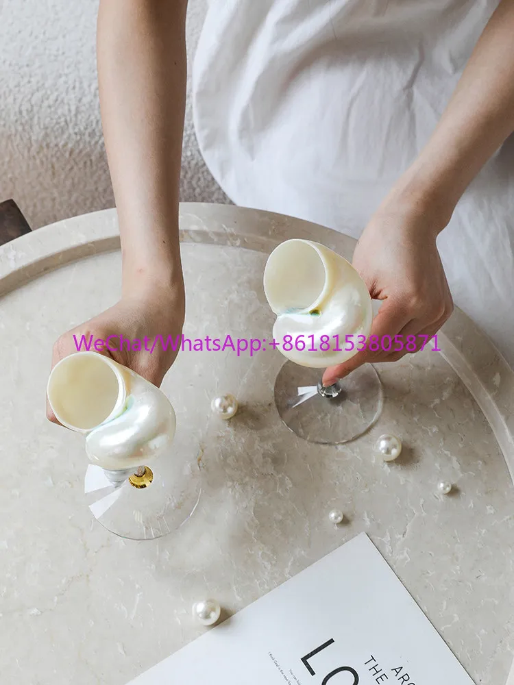 Creative conch shell champagne personalized juice goblet gift decorative ornament
