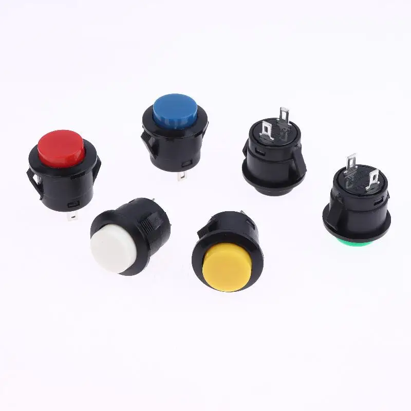 Hot 5/10Pcs Momentary Push Button Switch R13-507 16mm Round Switch 2Pins ON-OFF Self-reset Panel Mounting