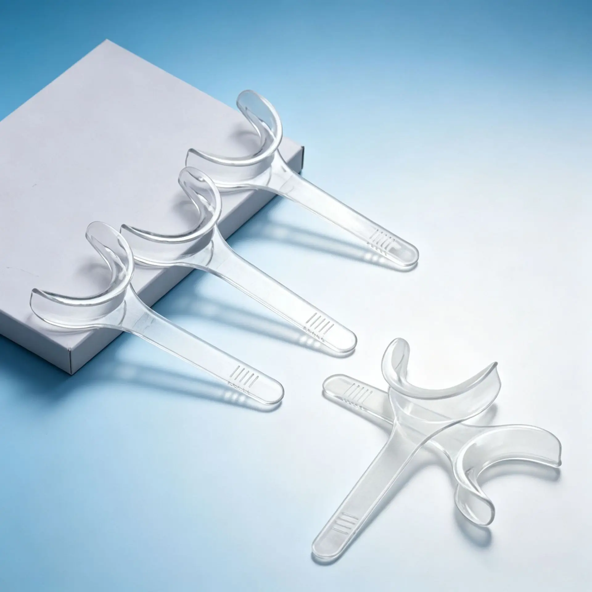 10Pc T-Shape Dental Cheek Lip Retractor,Clear Plastic Autoclavable Mouth Opener,Clinic Oral Care Tool for Orthodontic Inspection