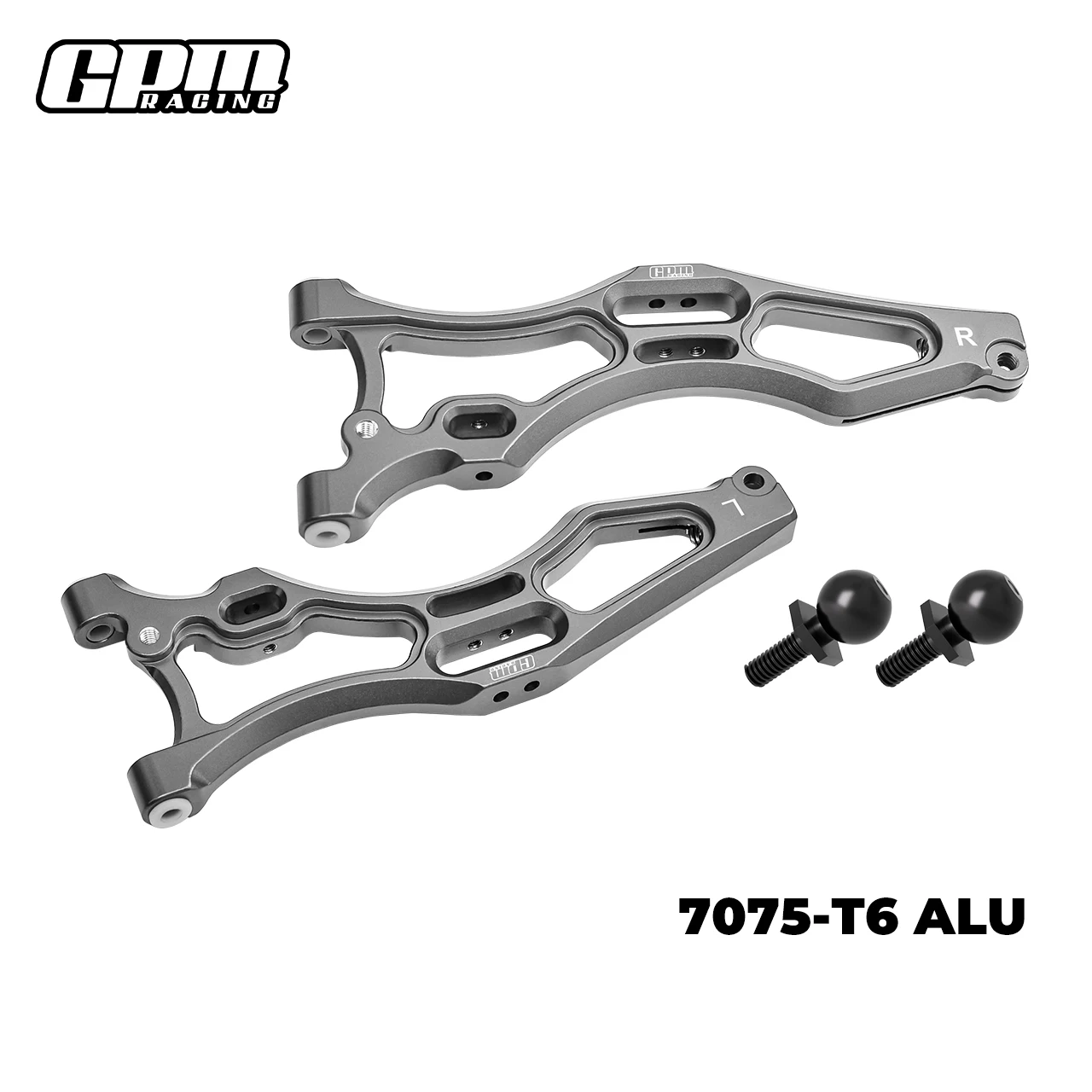 Brazos inferiores delanteros de aluminio GPM para ARRMA 1/8 Kraton 6S Notorious Outcast Big Rock