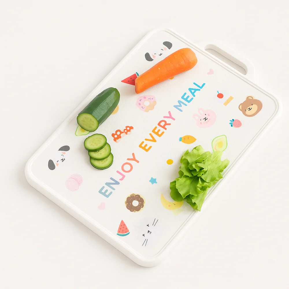 

Odor-Free Double-Sided Chopping Board Non-Slip 20mm Thick Mildew Cutting Board Cartoon Stainless Steel Cutting Board Kitchen Use