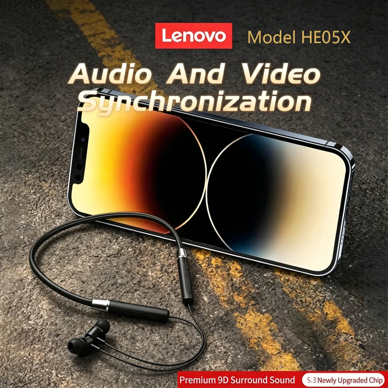 Lenovo 100% Origial HE05X Bluetooth Earphones Earphone Water