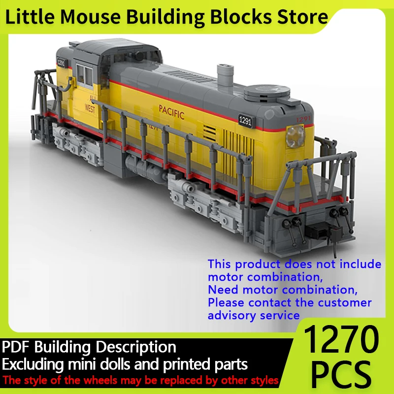 

City Car Model MOC Building Bricks RSC-2 Diesel Locomotive Train Modular Technology Gifts Holiday Assemble Children Toys Suit