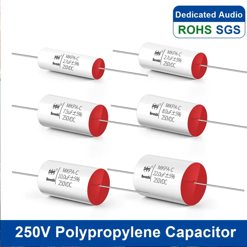 1PCS Axial Polypropylene MKP 250V 0.1uF-100uF HIFI DIY Treble Capacitor Speaker Car Horns Frequency Divider Crossover