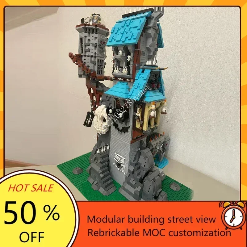 3876pcs kunden spezifische moc mittelalter liche Burg der Schädel wachturm Modellbau steine Technologie Ziegel DIY Montage Spielzeug Weihnachts geschenke