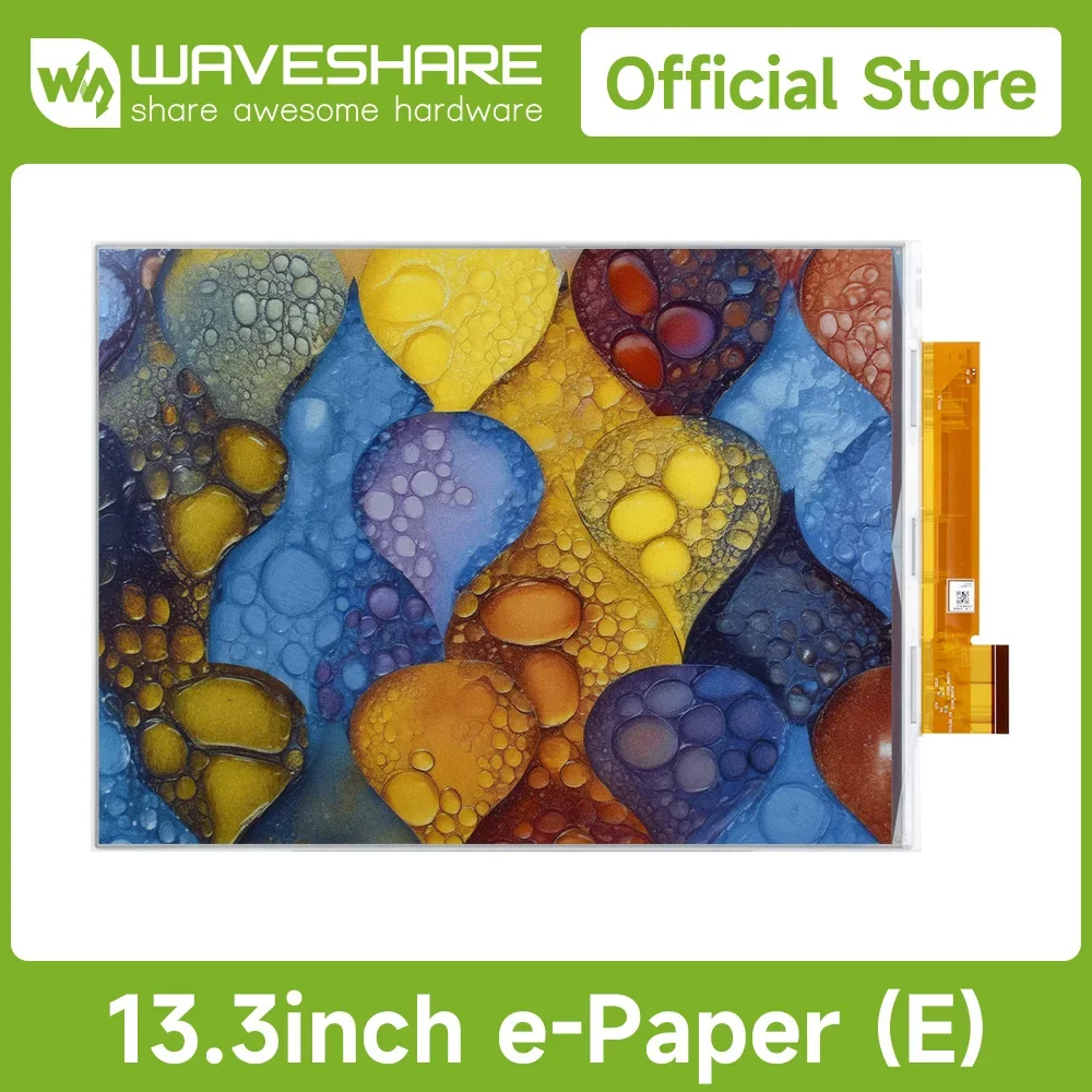 

Original 13.3in E Ink Spectra 6 (E6) Full Color E-Paper Display For Raspberry Pi1600×1200 SPI Optional For HAT+ Standard Driver