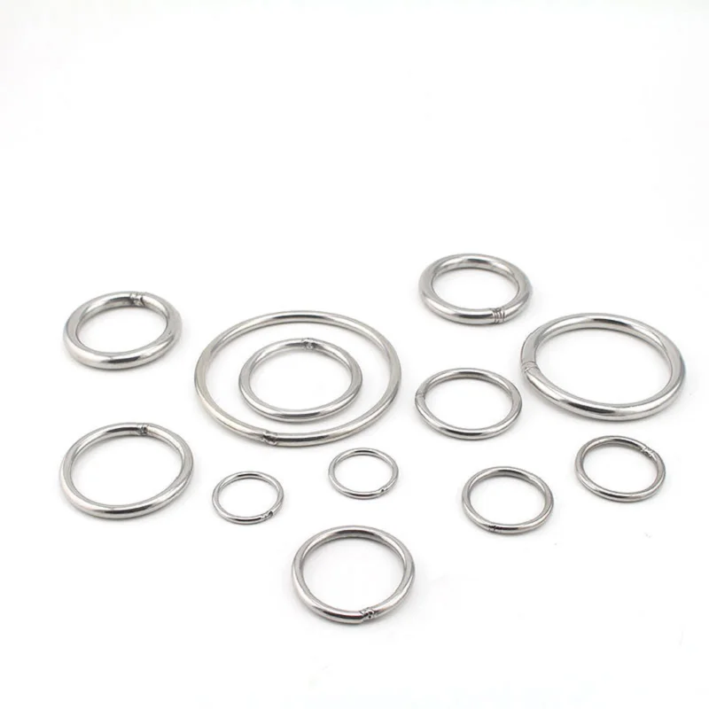 Anneau métallique en acier inoxydable 304, 20mm-100mm, soudage sans couture, joint torique rond, bague de connexion circulaire
