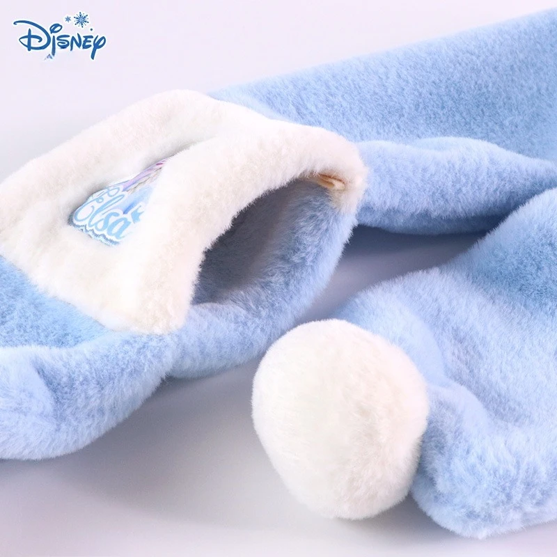 Miniso の新しいアナと雪の女王子供用スカーフ冬暖かい女の子ベビースカーフプリンセスかわいいネックカバー