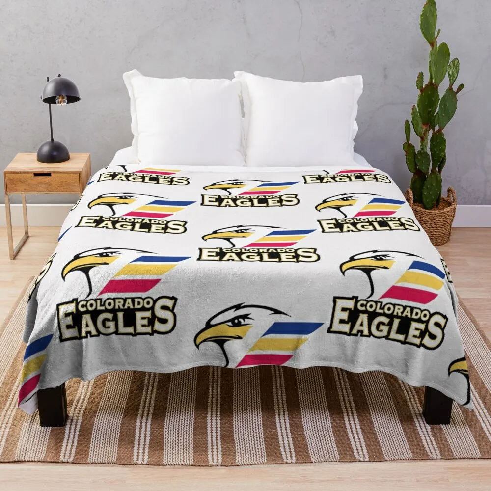 Eagles Hockey Colorado Throw Blanket Decorative Throw For Sofa Thin Blankets Sofas Of Decoration Blankets