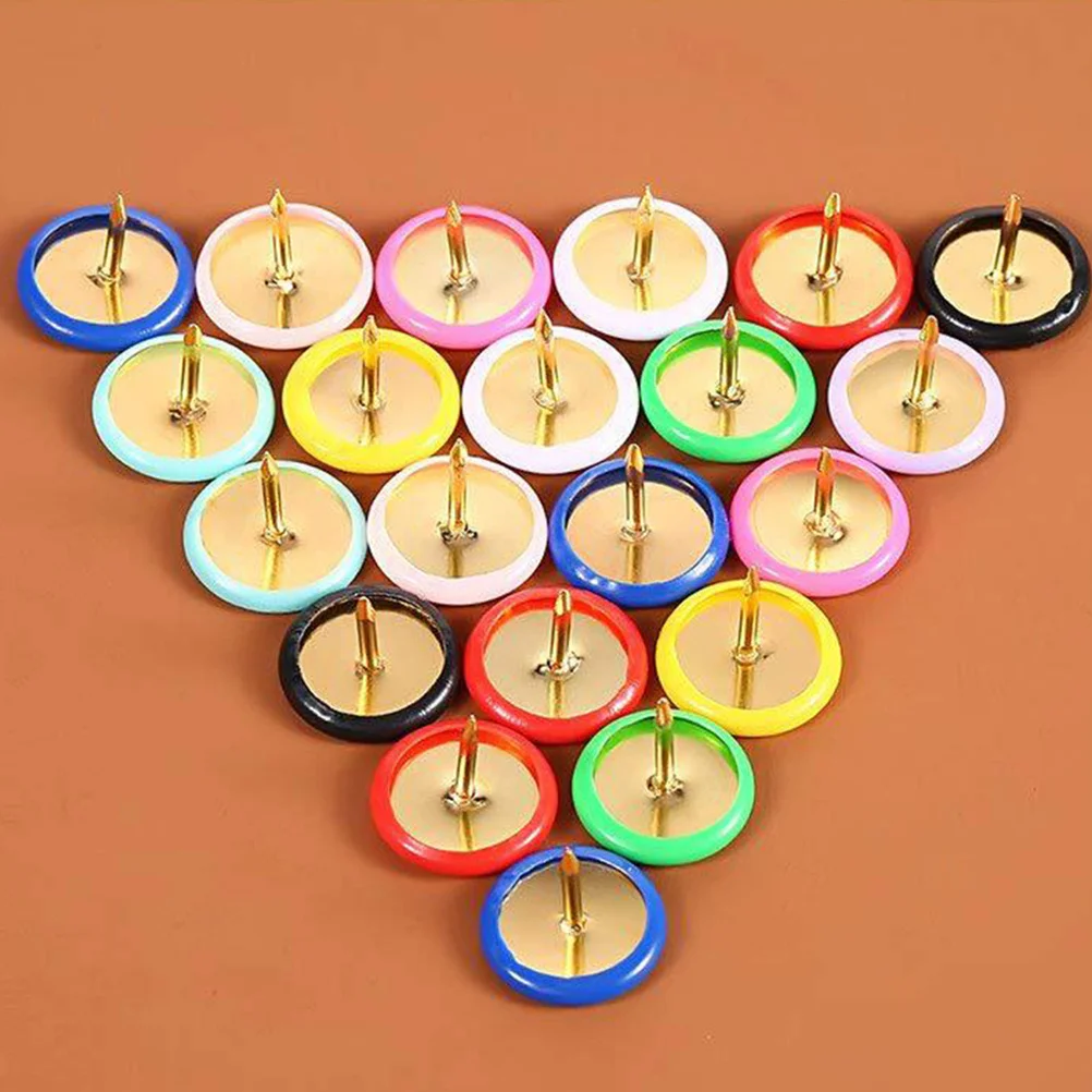 300 قطعة مستديرة ملونة مسطحة الرأس Thumbtacks لينة الفلين مجلس دبابيس لمكتب المنزل المشارك نشرة دبابيس ضغط الزخرفية الصغيرة