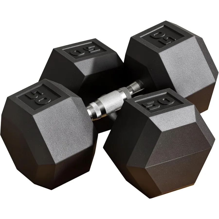 

Набор шестигранных гантелей из 2 резиновых гирь для тренировок в домашнем тренажерном зале: нескользящие ручки. Конструкция с защитой от перекрутки. Прочный и стабильный. Упражнения для фитнеса.
