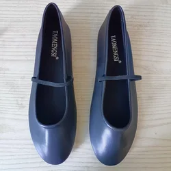 Flats Shoes Women Soft Leather Soft Soled Flat Shoes Mary Jane Ballet Single Shoes Women Zapatos Planos Chaussures Plates