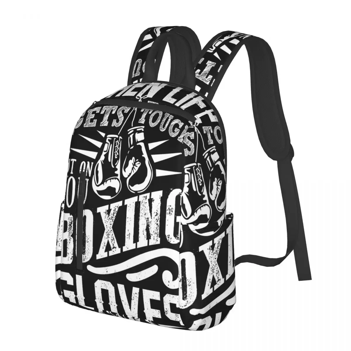 

Boxing Gloves Student Backpack School Bag Hiking Travel Daypack for Boys Girls Fashion Bookbag Shoulder Bags