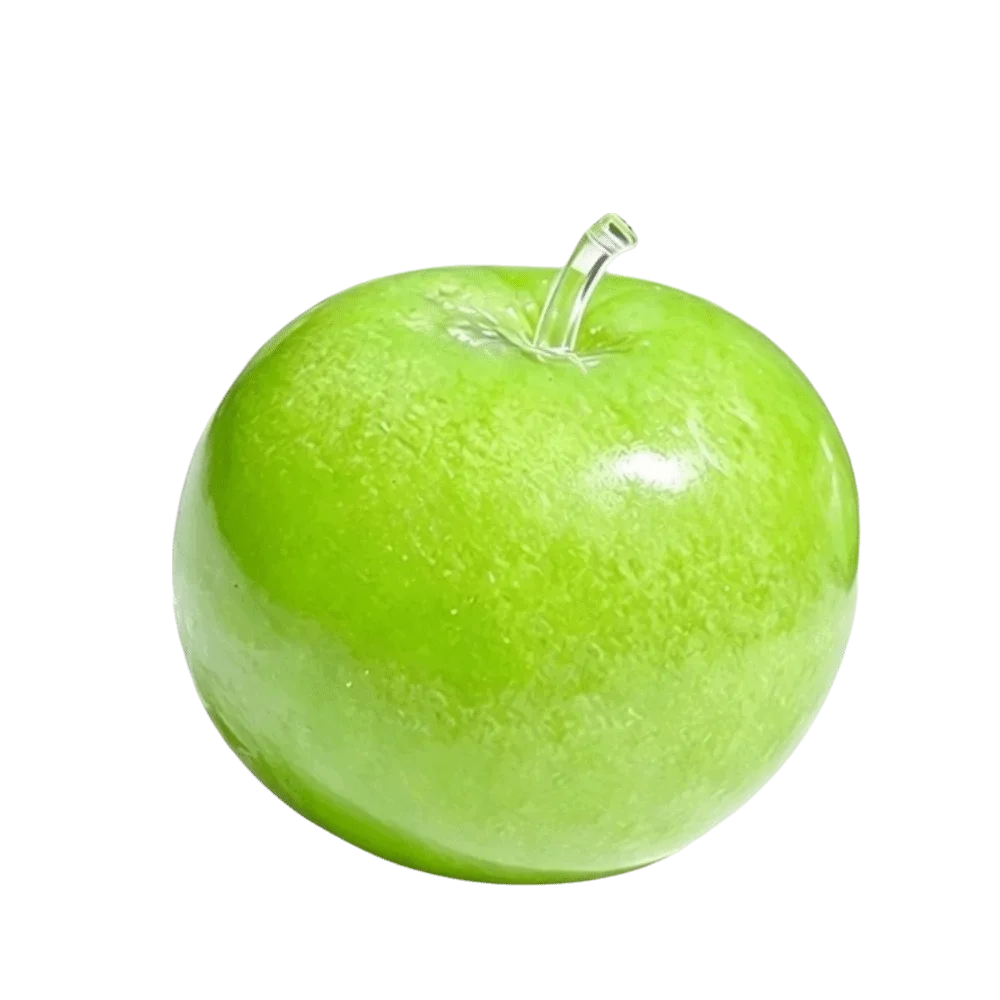 Cute TPR Green Apple Slushie Stress Ball Apple Shaped Elastic Apple Squishy Toy Green Moldable Fidget Toy Relaxation Toy