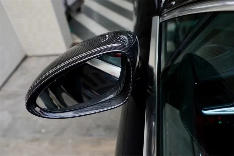 For 971 Carbon Fiber Mirror Cover Rearview  Housing Paste Style Mirror case 2017 2018 2019