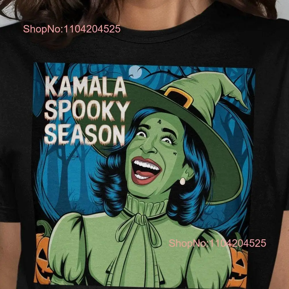 Anti Kamala Scary Halloween T Shirt Spooky Season Pro Trump Supporter Rally long or short sleeves