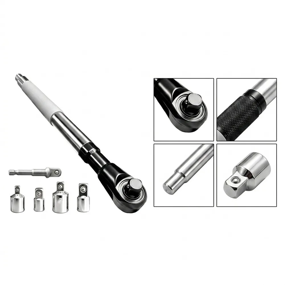 Quick Change Driver Wrench Extender Tool 37 To 74 Lb-ft Torque 16.93 Inch Total Length For Confined Automotive Spaces