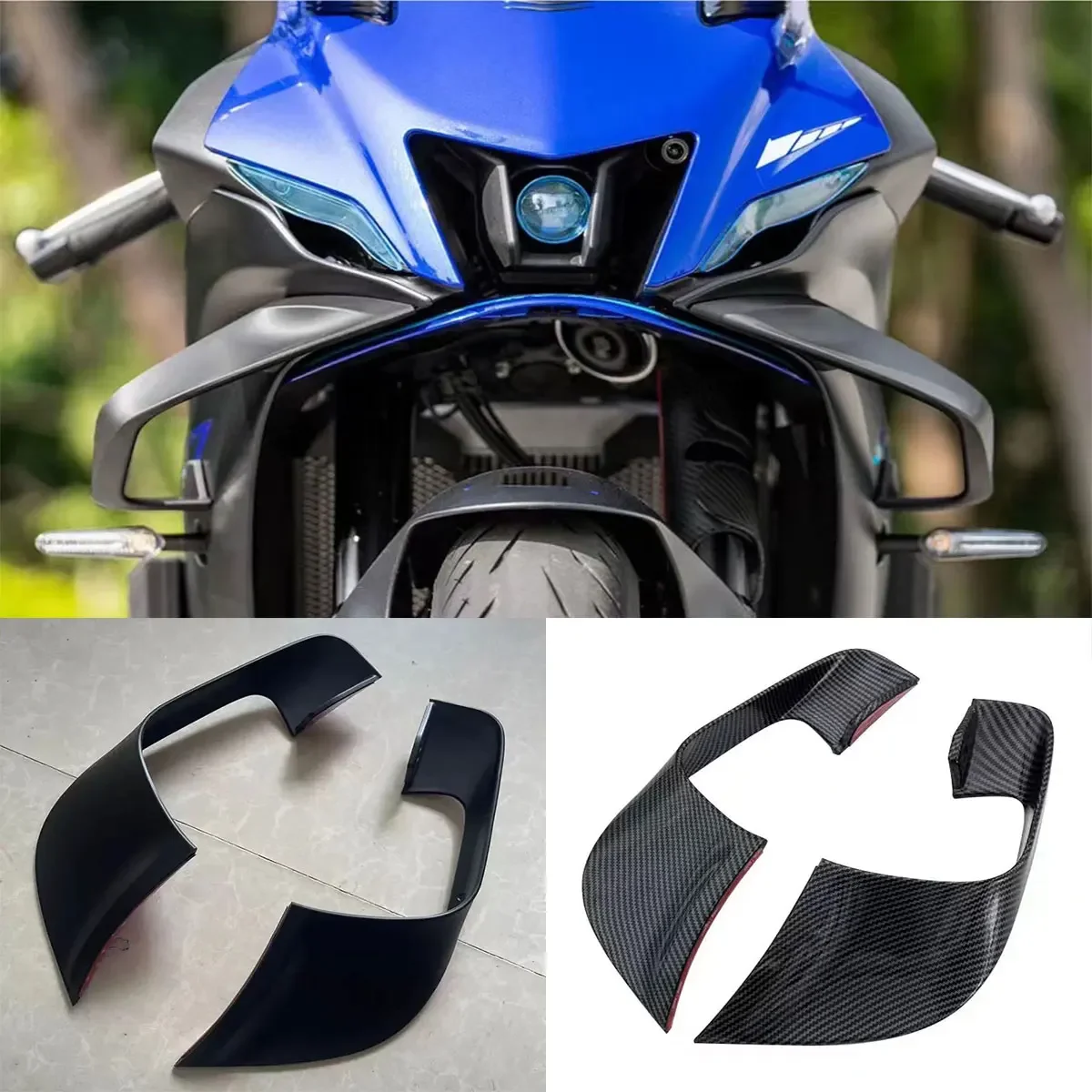 NEW For Yamaha YZF R7 YZF-R7 2021 2022 2023 Motorcycle Mirrors Winglets Aerodynamic Downforce Side Wings Spoiler Fairing Cover