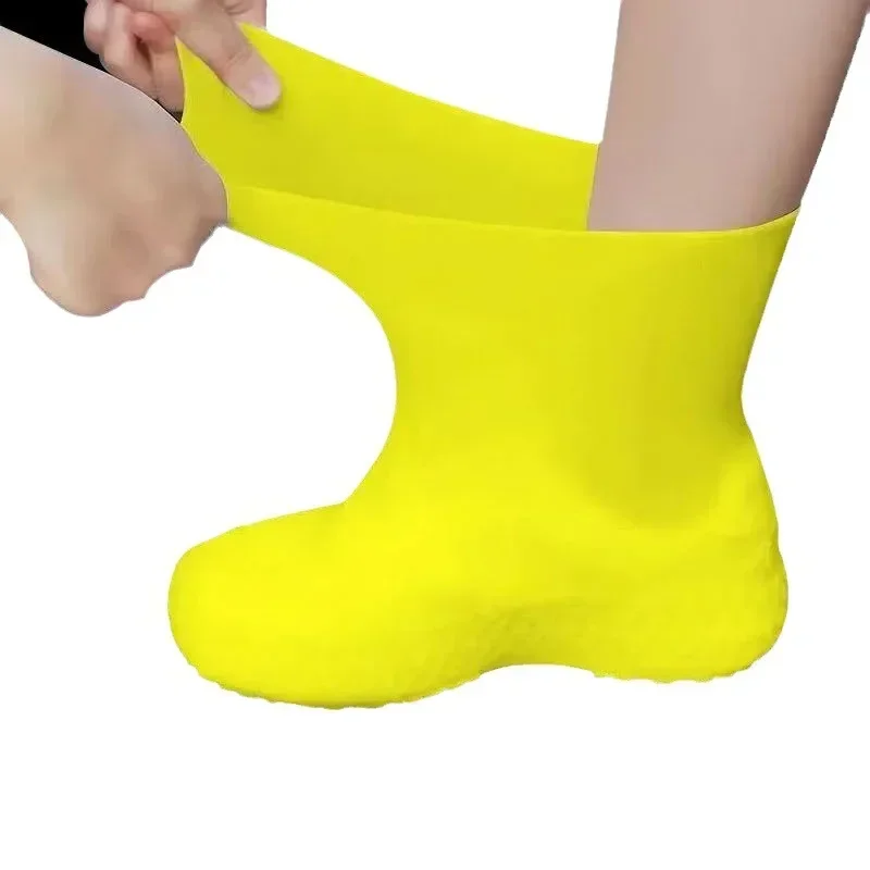 1 Pair Silicone WaterProof Shoe Covers Lip-resistant Rubber Rain Boot Rain Gear Overshoes Accessories for Outdoor Rainy Day - Detail 1