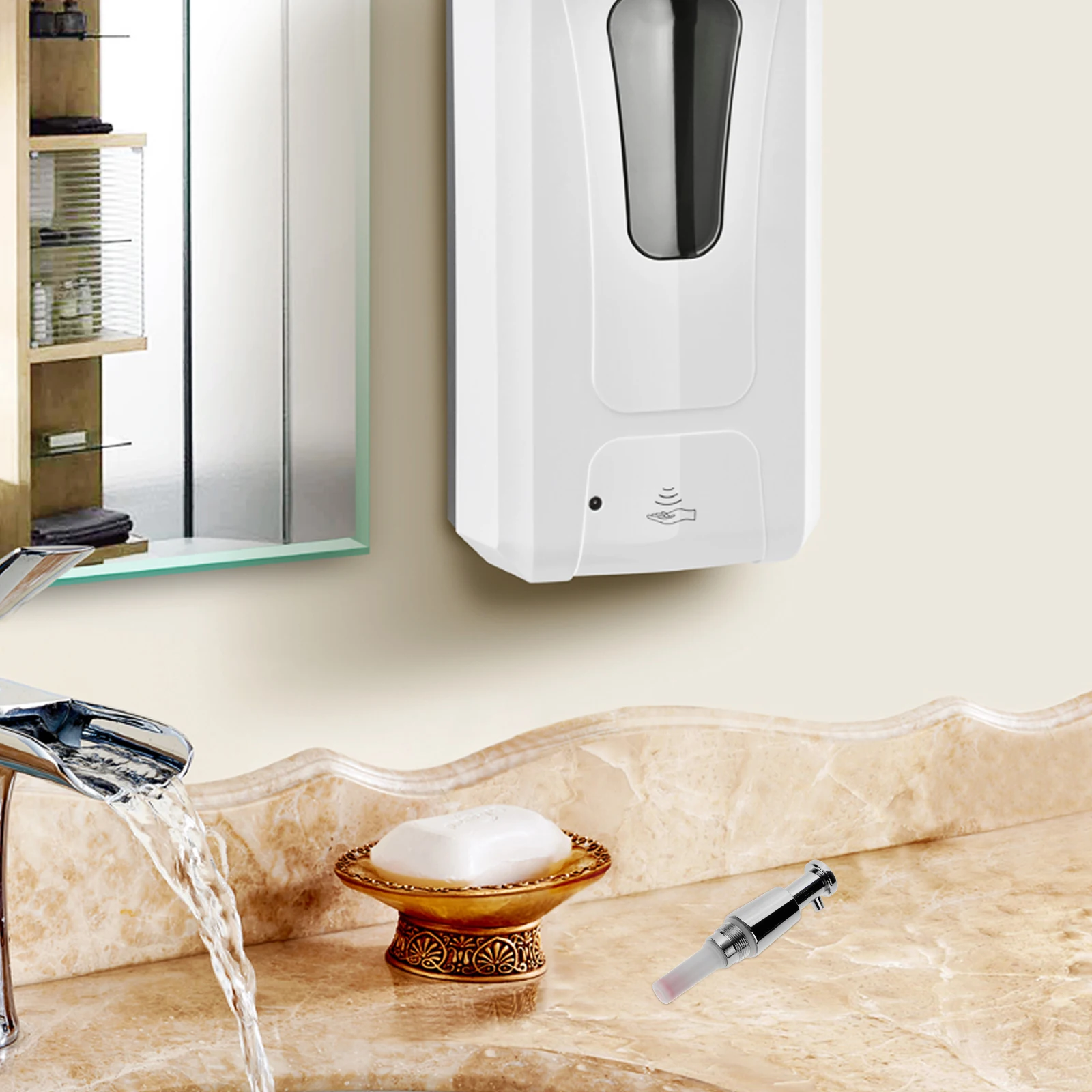 

Replacement Soap Dispenser Head Accessories Bottle Copper Core Metal Simple Travel Practical Wall Mounted Bathroom