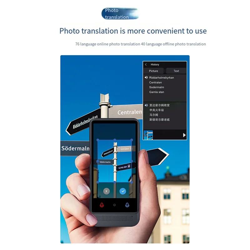 Excellent-Portable M12 Translator 137 Languages Real-Time Voice & Photo Translation Offline Cantonese Support