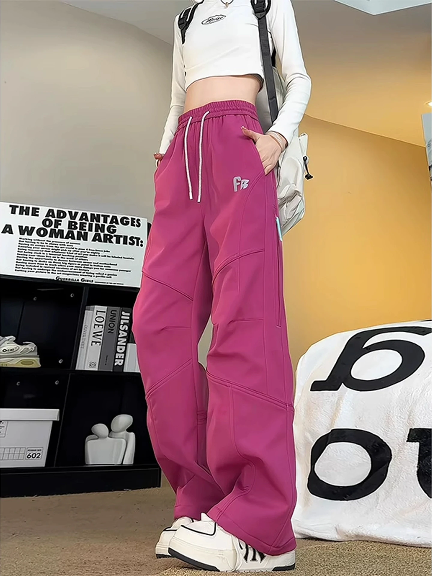 

Dopne Tee-Proof Soft ell Ski Pants Women's Winter Fce-Lined Thi Workwear Outdoor Cold-resistant Hiking Skiing Pants