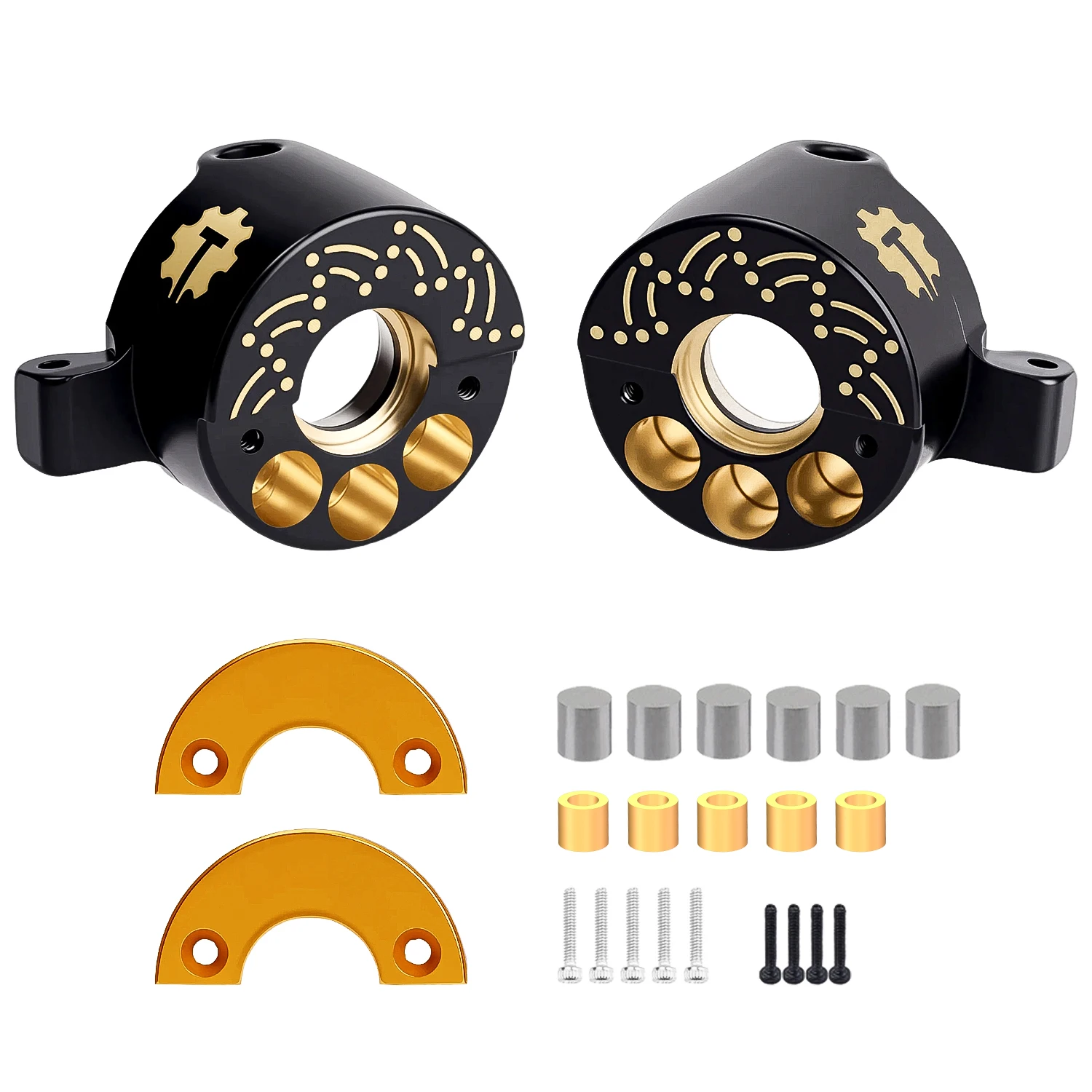 TCRC Brass Front Steering Knuckles w/ Adjustable Tungsten Slugs,14g/pair for Axial SCX30 1/30 RC Crawler Car Upgrades