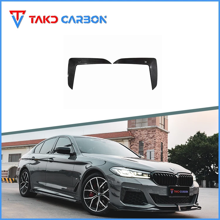 

TAKD Carbon Factory Direct Hot Sale Dry Carbon Fiber Front Fog Lamp Frame for bmws 5 Series G30/G38 2021-UP