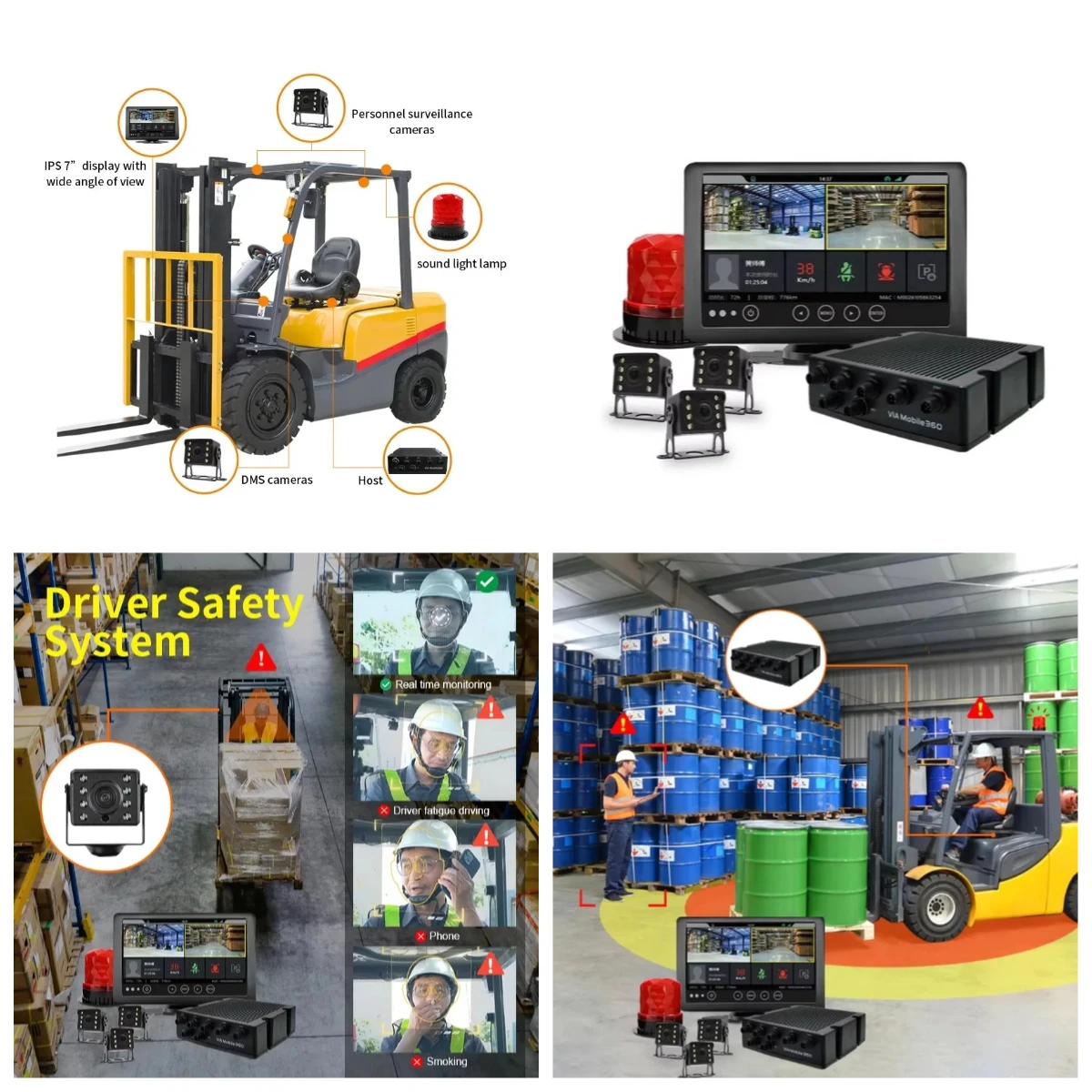 20262026 hot! Collision Pedestrian Detection for Forklift Trucks  Blind Spot App Controlled Proximity Warning Device