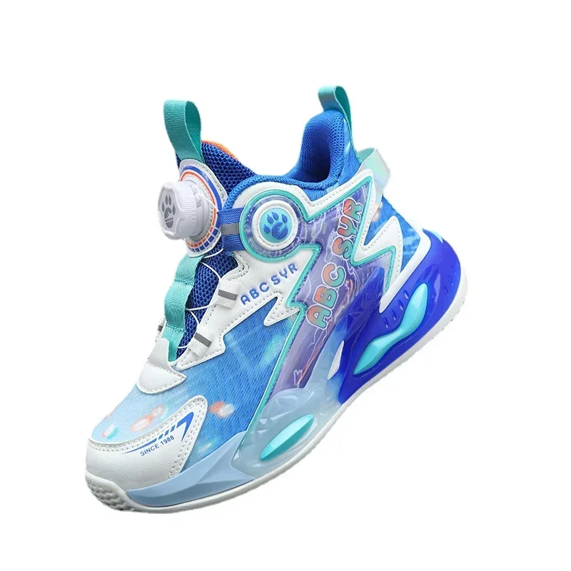 Boys' Shoes 2024 Spring/Summer New Basketball Shoes Wear-Resistant, Non-slip Fashion, Breathable Mesh Sneakers