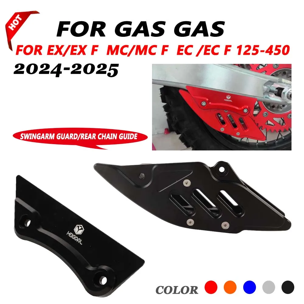 

For GasGas EC MC EX 300 125 250 250F 350F 450F ECF EXF MCF 2024 2025 Motorcycle Swingarm Guard & Chain Guide Slider Protector