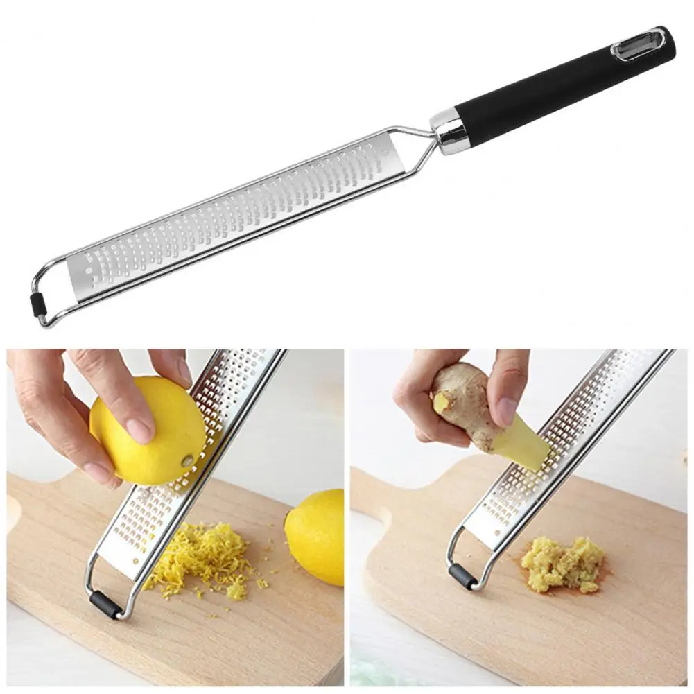 Lemon Zest Grater with Ergonomic Non-Slip Handle Stainless Steel Blade Heavy Duty Citrus Zester Garlic Cheese Ginger Nutmeg Grat