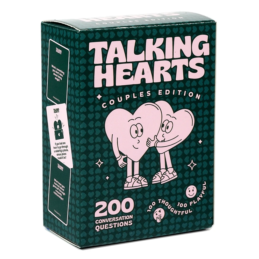 Talking Hearts Conversation Cards, Casais Card Game, Date Nights, Travel Adventures, Grande presente dos namorados para casais