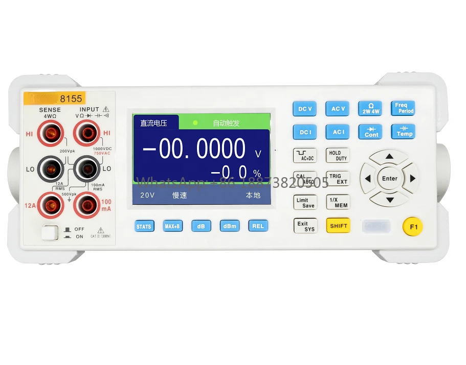 

DECCA 8155 5 1 /2 digits desk type True RMS digital multimeter USB Auto Rang DC AC 1000V 10A Frequency 200Hz -20MHz multimeters