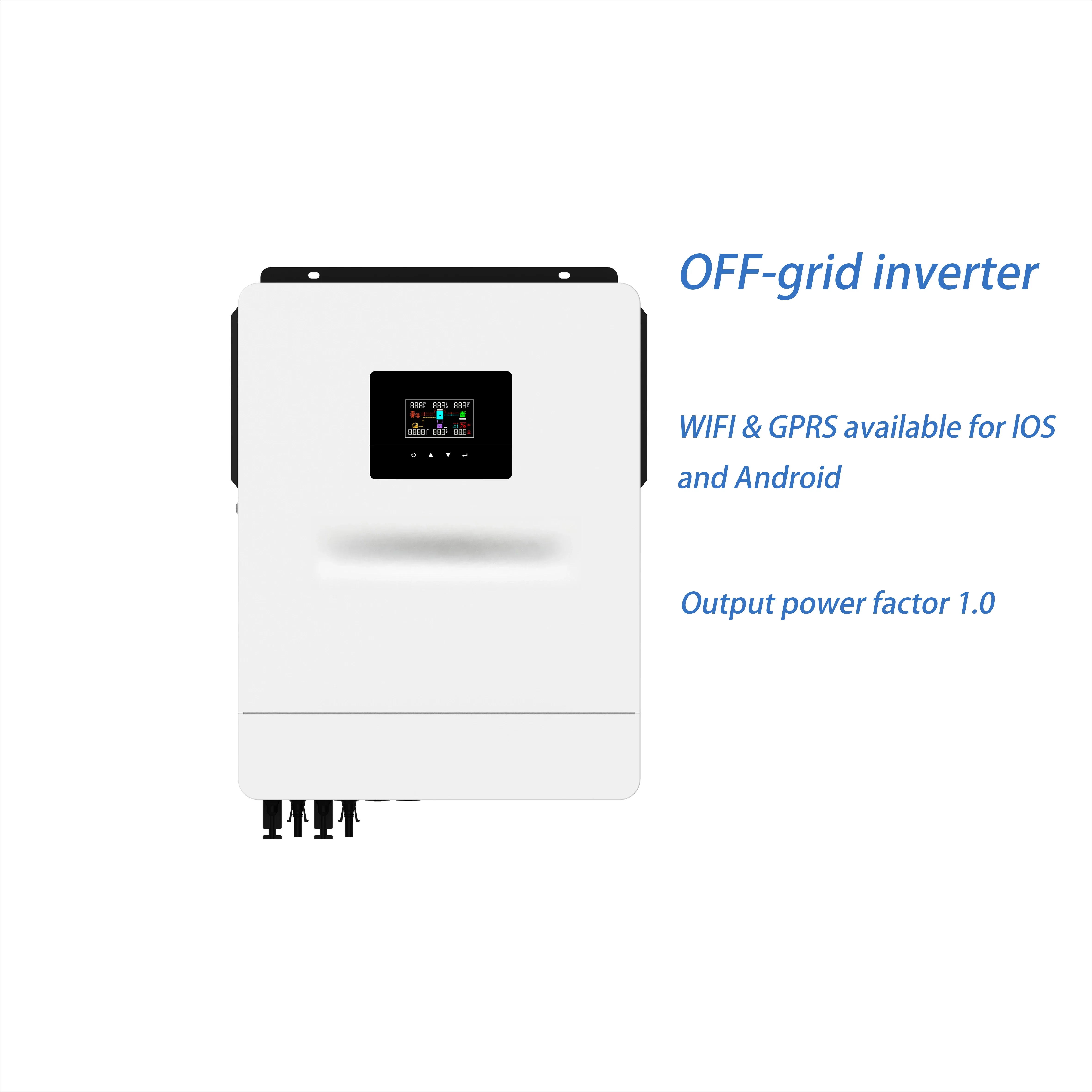 4-6KW  Solar Off-Grid Inverter LED Display Single Phase AC Output 60Hz Frequency Lithium Battery