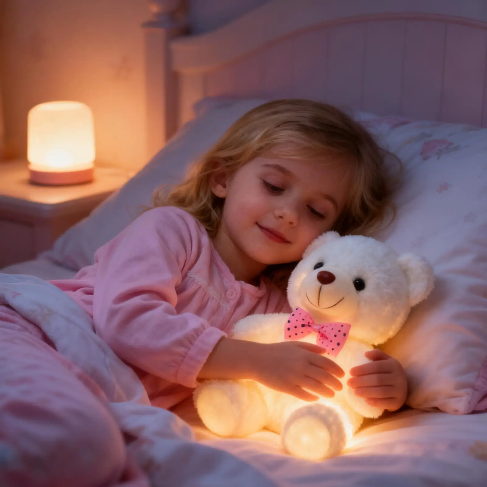 

Светящийся креативный светодиодный плюшевый мишка, белый светящийся медведь, плюшевая игрушка, мягкий ночник, светодиодный плюшевый мишка, подарок на день рождения для детей