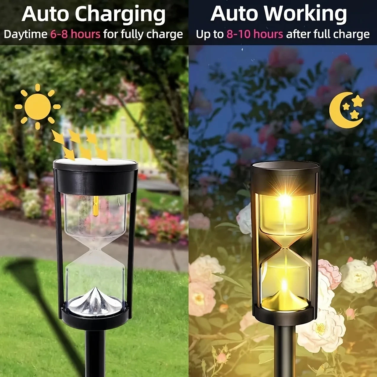 4 Pcs Solar Hourglass Lawn Lam - огляд і ціна Outdoor Lighting And Landscape