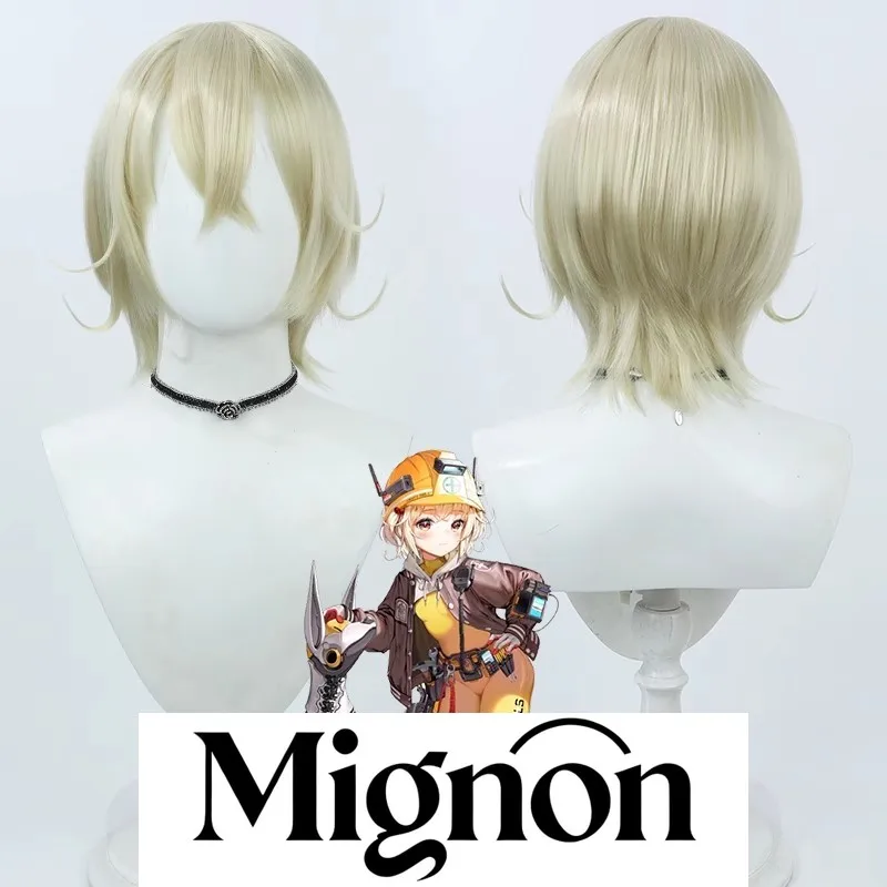 

Богиня Победы: NIKKE Рита парик для косплея светло-желтые короткие волосы подарок на Хэллоуин